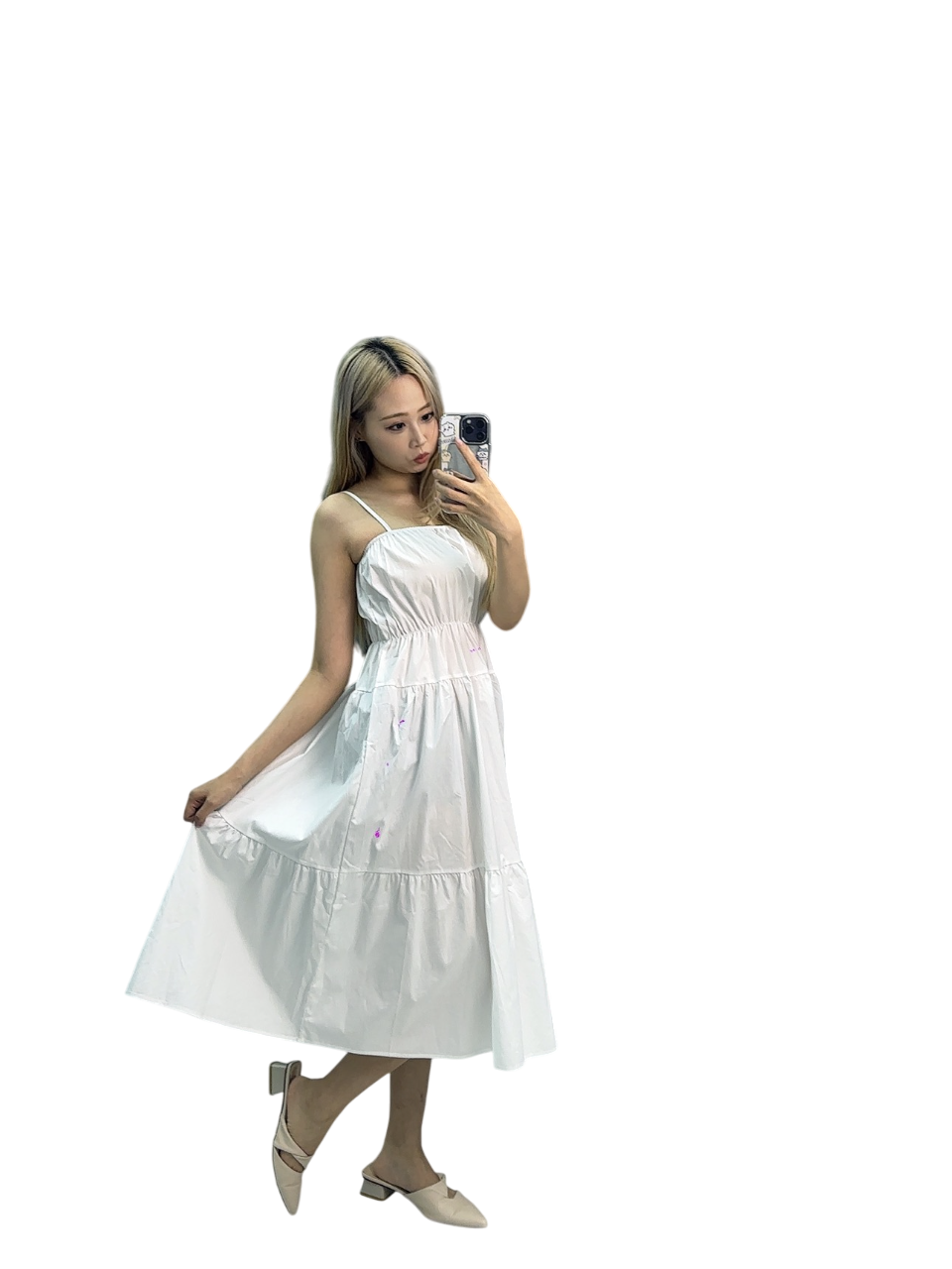 White Strappy Tiered Dress - Elegant Fresh Design